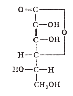 Аскорбиновая кислота.  Формула.